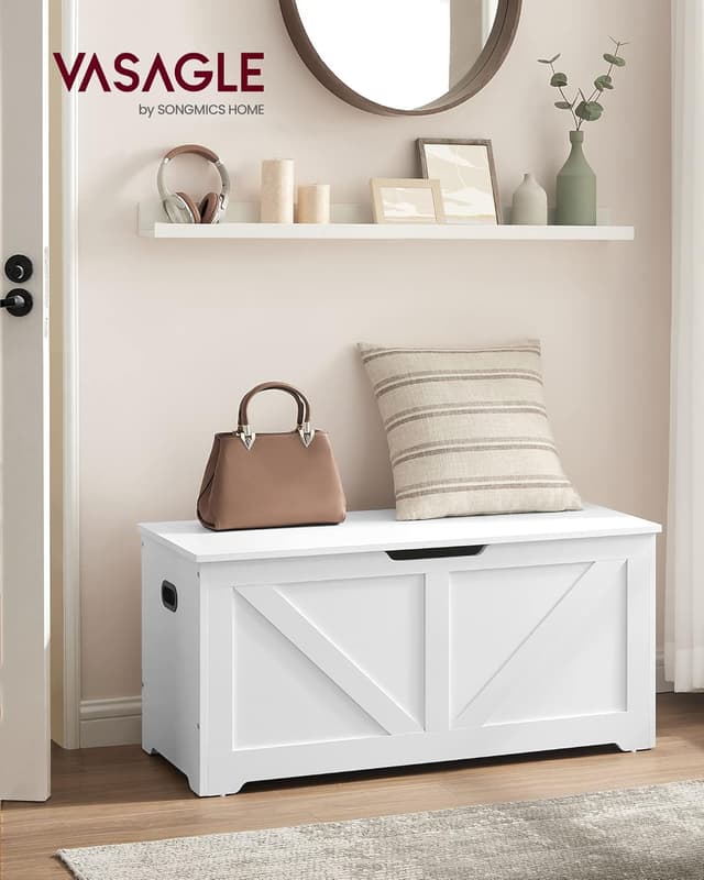 Detalle 2 de VASAGLE LSB060T14 panca portaoggetti 100×40 cm