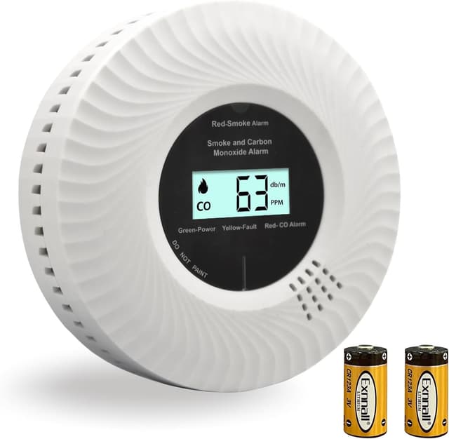 Detalle de Kohlenmonoxid Rauchwarnmelder mit Sprachalarm