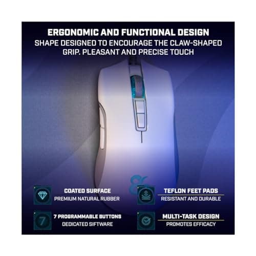 Detalle 1 de NEWSKILL EOS ratón gaming 16.000 DPI RGB