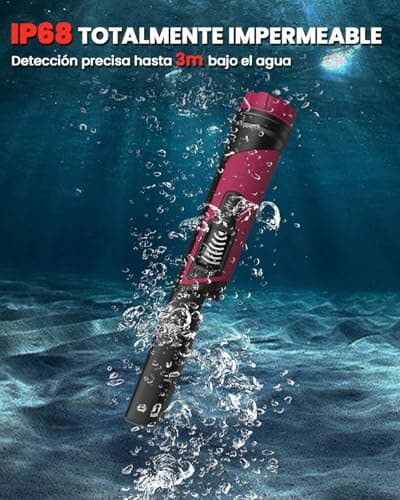 Detalle 2 de DR.ÖTEK Pinpointer detector de metales de mano IP68 con pantalla LCD y cancelación de interferencias