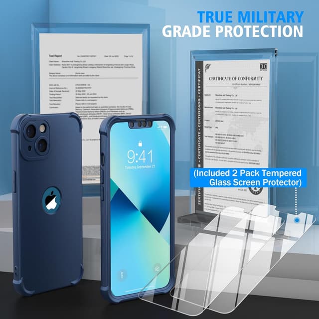 Thumbnail 6 de ORETECH iPhone 13 Funda 4-in-1 🛡️ Azul