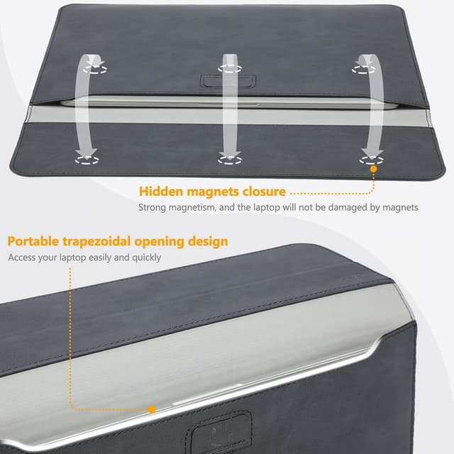 Detalle de Laptop case sleeve with stand, 15 inch