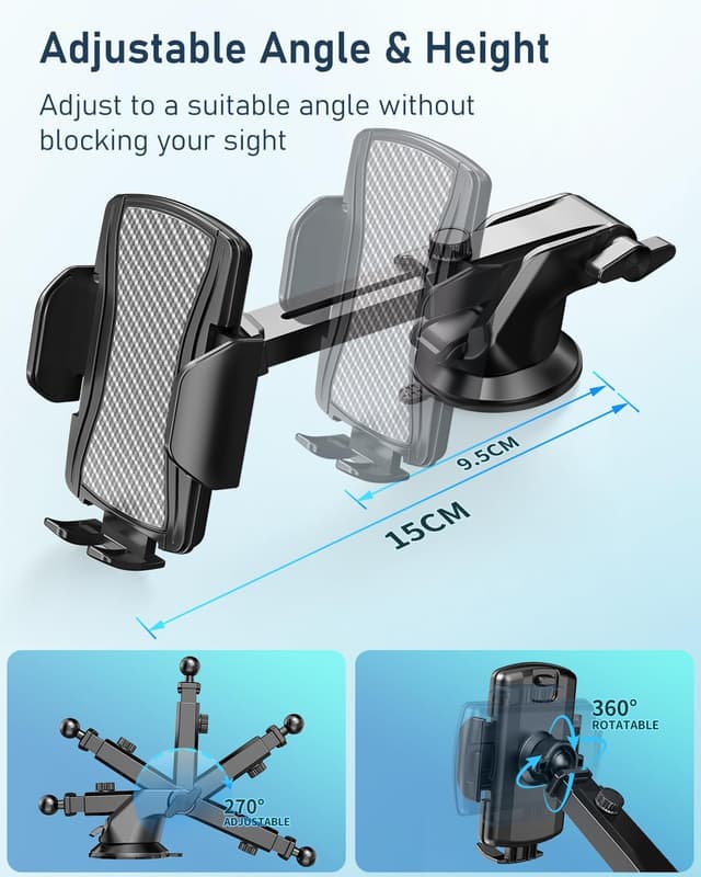 Thumbnail 6 de Hoppac Porta Cellulare Auto universale per smartphone 4–7"