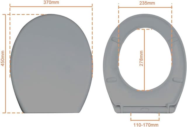 Detalle de Ram® Abattant WC à libération rapide en ABS gris (fermeture douce)
