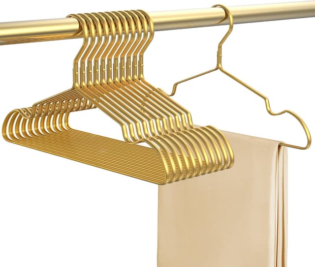 Imagen de DOIOWN Gold Pants Hangers 12 Pack 13.3” Matte Aluminum 💼 en OfertitasTOP