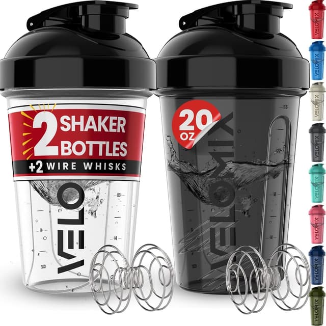 Detalle de VELOMIX 20 oz Protein Shaker Bottle 🥤