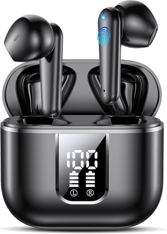 Detalle de EUQQ Cuffie Bluetooth In-Ear con display LED, Bluetooth 5.3 e microfoni ENC (IPX7, fino a 50 ore)