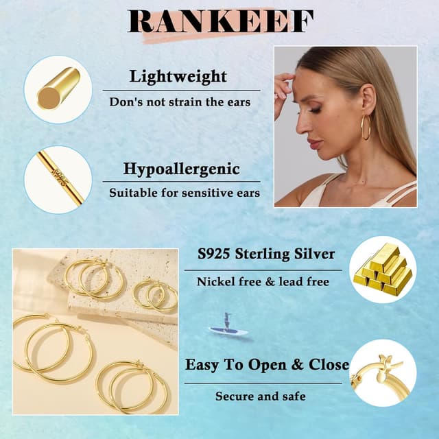 Detalle 2 de RANKEEF Créoles dorées 3 mm