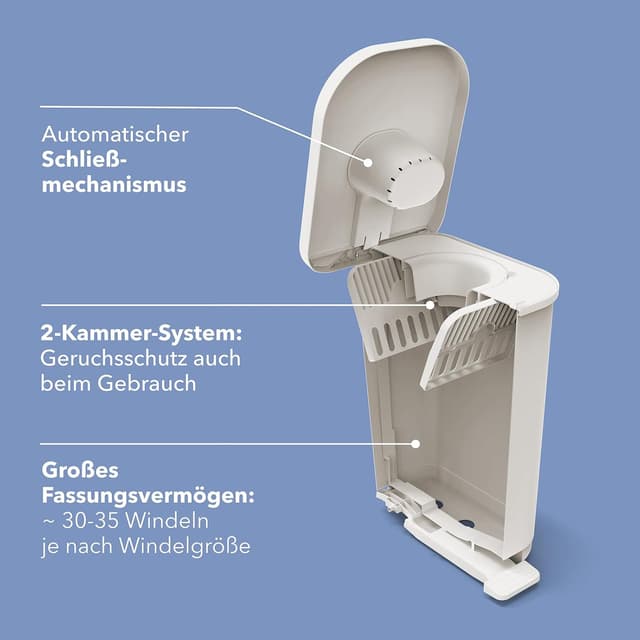 Thumbnail 4 de Rotho Babydesign YUMA geruchsdichter Windeleimer