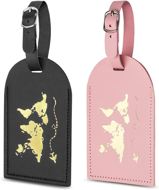 Detalle de Flintronic – Lot de 2 étiquettes de bagage PU Monsieur &, Madame avec housse de confidentialité