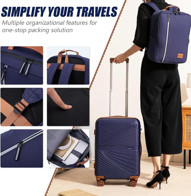Thumbnail 4 de Eeeza Carry On Luggage Set 20 Inch Spinner
