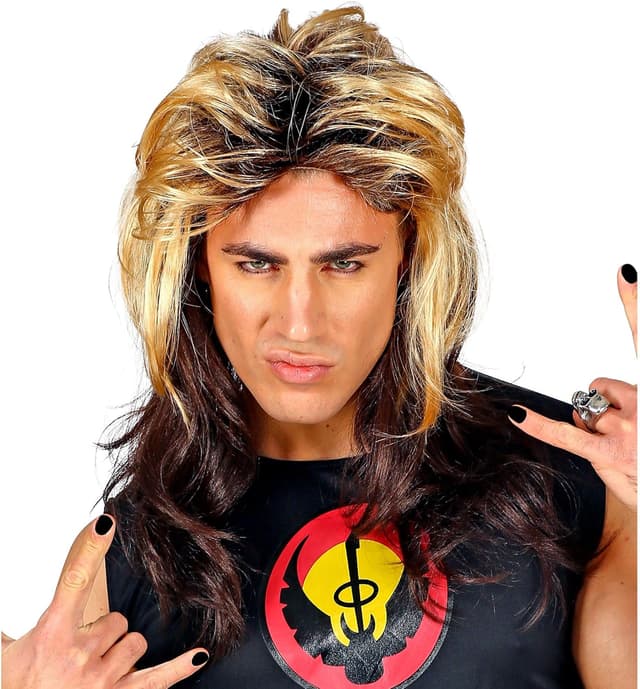 Detalle de WIDMANN MILANO Party Fashion 04436 Perücke im 80er Jahre Rocker-Look (Party Fashion)