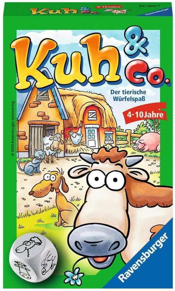 Detalle de Ravensburger Vache et Co (23160) – jeu de cartes et cubes pour 2 à 6 joueurs, dès 4 ans