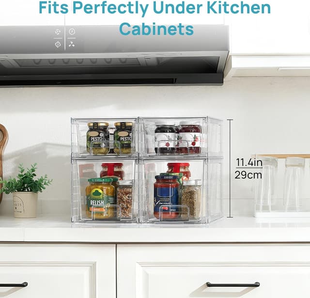 Thumbnail 6 de Vtopmart clear stackable storage drawers