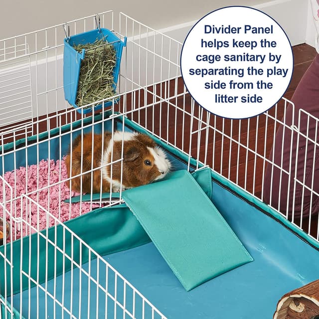 Detalle 2 de MidWest Homes for Pets Guinea Habitat Plus Cage (171GHP) with Divider Panel and Hinged Top