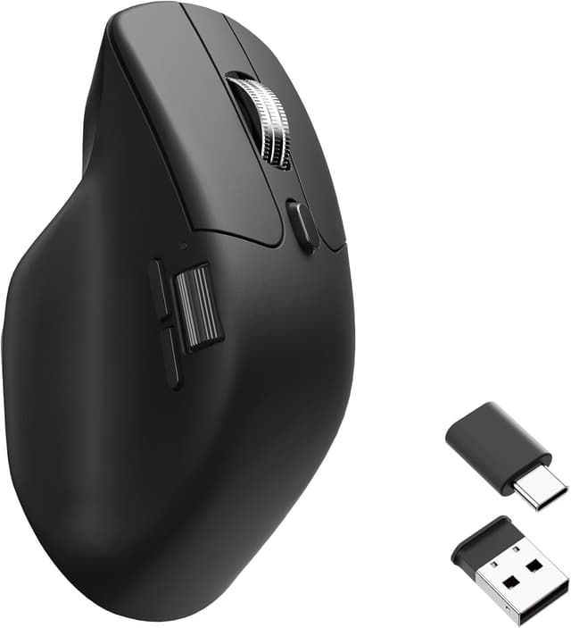 Detalle de Keychron M6 1000 Hz silent wireless optical mouse (Bluetooth 5.1 / 2.4 GHz) with PixArt 3395 sensor
