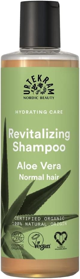 Detalle de Urtekram Gommage à l’aloe vera – Shampooing bio pour cheveux normaux, 250 ml