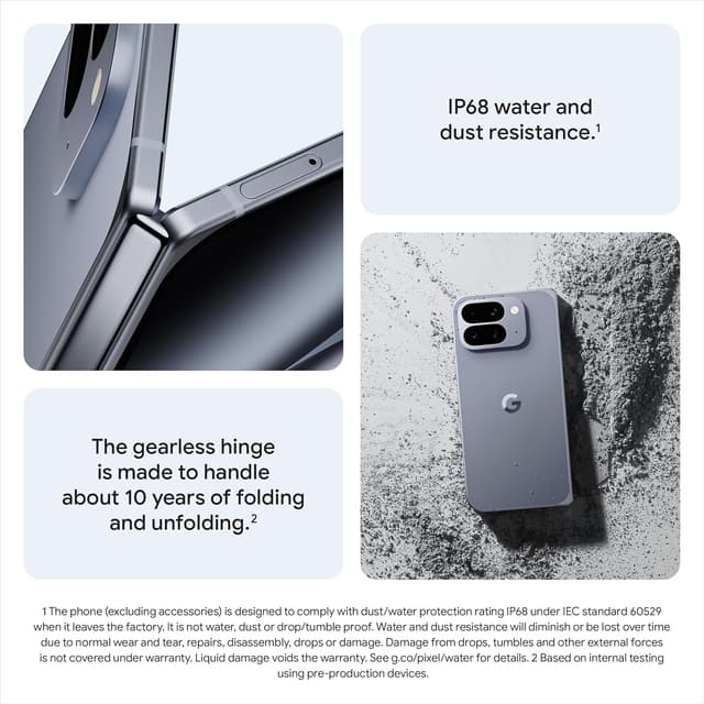 Detalle 2 de Google Pixel 10 Pro Fold (Unlocked) with Gemini, Moonstone, 512GB – Foldable Android phone