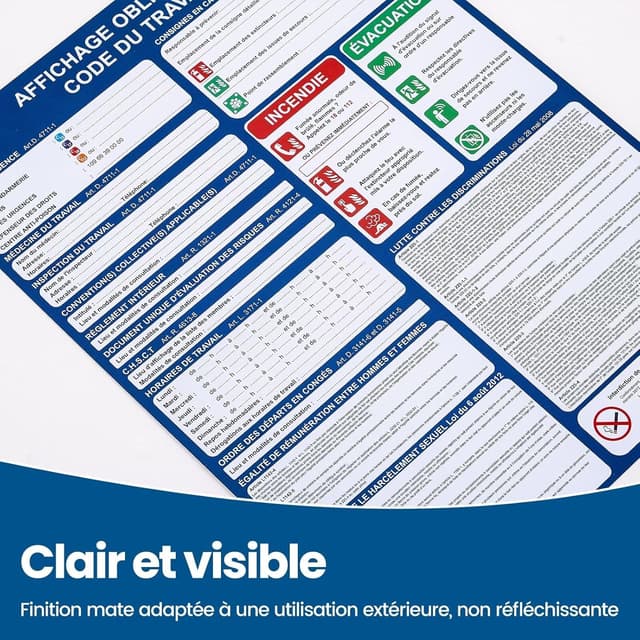 Thumbnail 5 de Panneau Code du Travail 2025 400x300mm ⚙