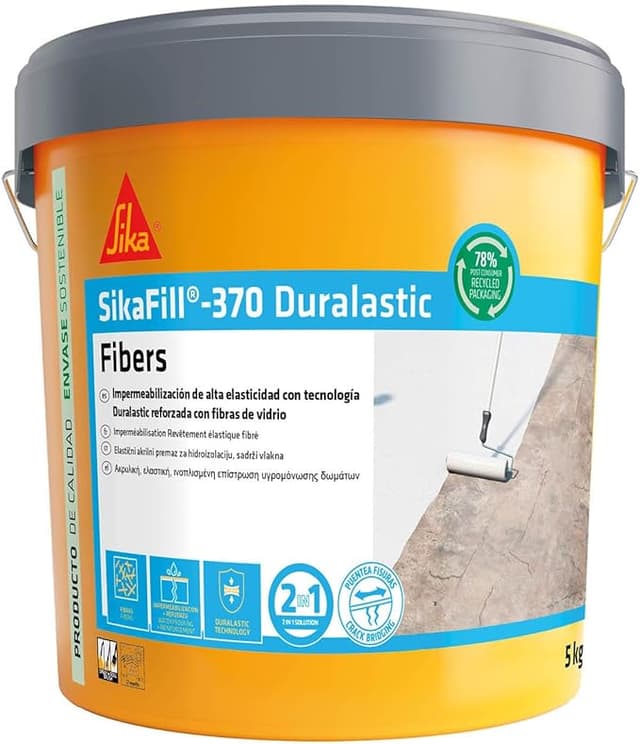 Detalle de SIKA SikaFill 370 Fibers, Impermeabilización con Fibra 🏠