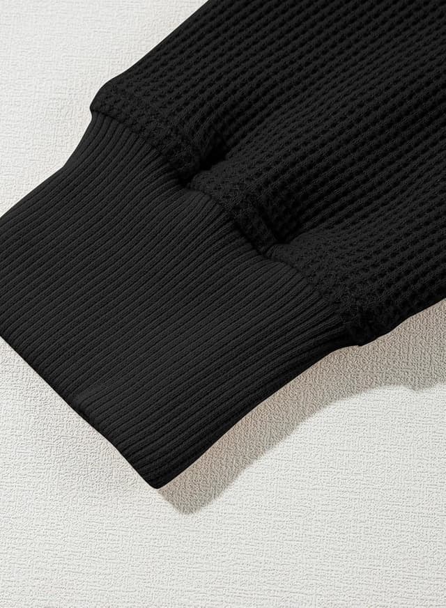 Thumbnail 6 de SHEWIN Women’s Waffle Knit Half-Zip Sweatshirt (Waffle Texture Pullover)