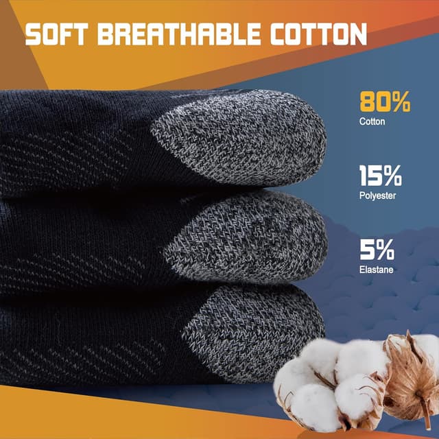 Thumbnail 5 de Niorasen Mens Sports Socks 3 Pairs