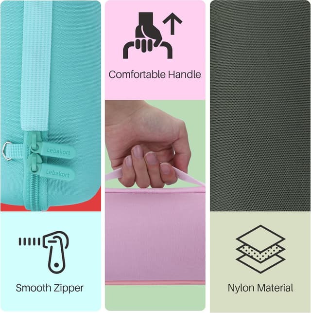 Detalle 2 de Lebakort Hart Reise-Schutz-Hülle für JBL Charge 5 / Charge 4 (rot) mit Stauraum