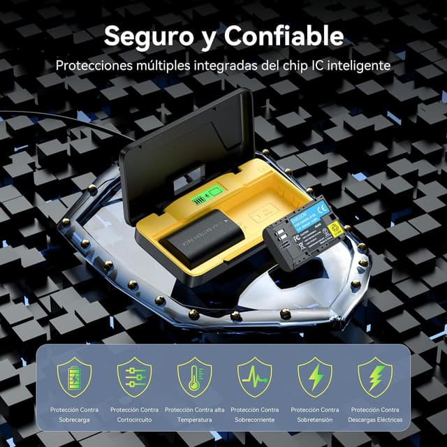 Detalle 2 de ENEGON LP-E6/LP-E6N Cargador doble 2×3000 mAh