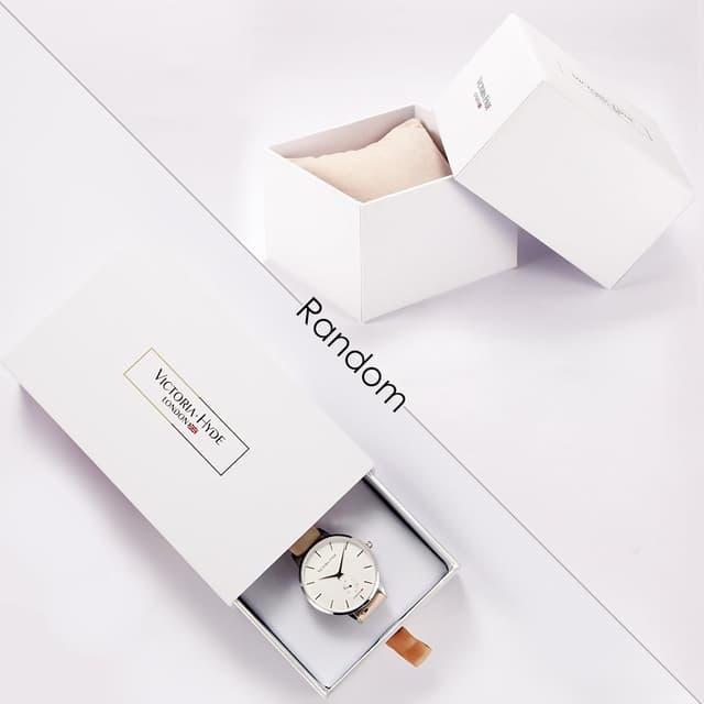 Detalle de VICTORIA HYDE Orologio analogico da donna in quarzo con cinturino in vera pelle impermeabile 3ATM