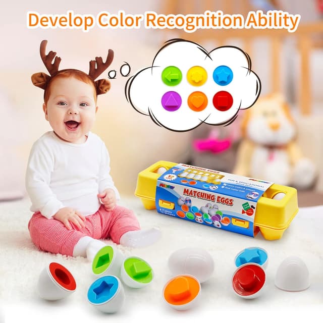 Thumbnail 3 de MOONTOY Matching Eggs Montessori toy 12pcs