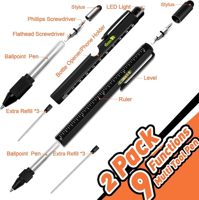 Detalle 2 de KEZKALS multi tool pen set 9 in 1