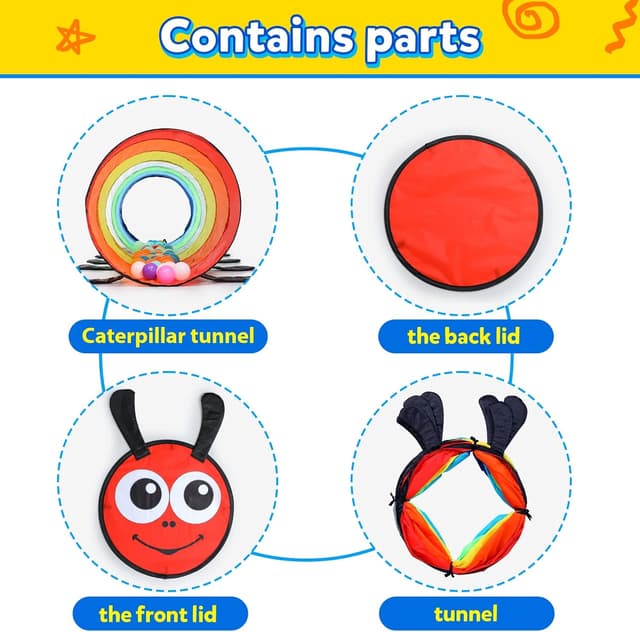 Thumbnail 5 de Tunnel Enfant Chenille 180 cm