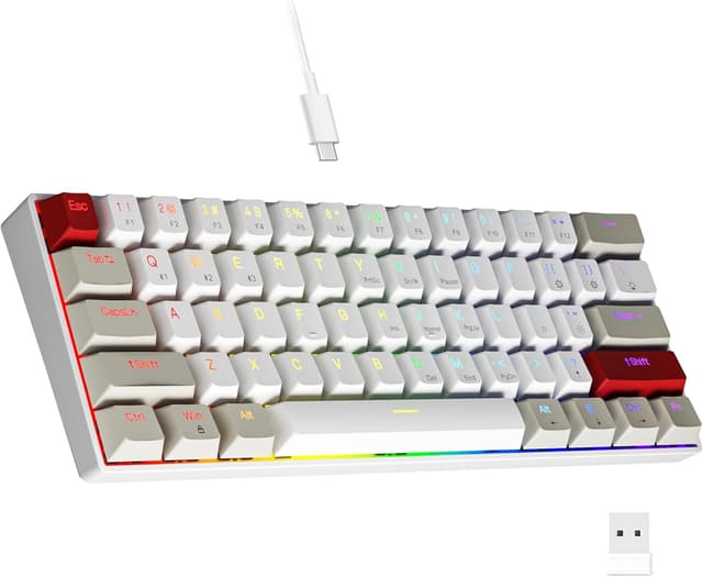 Thumbnail 6 de Newmen GM610 60%-Tastatur mit Bluetooth (3.0/5.0), RGB und Hot-Swap für Gaming – mit Red Switch
