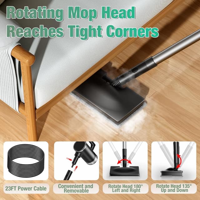 Thumbnail 4 de 11-in-1 Steam Mop Detachable Handheld Steam Cleaner