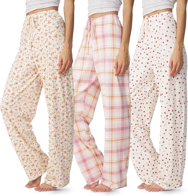 Detalle de Ultra Performance Women’s Pajama PJ Pants 3-Pack Lounge Bottoms (Plus Sizes)