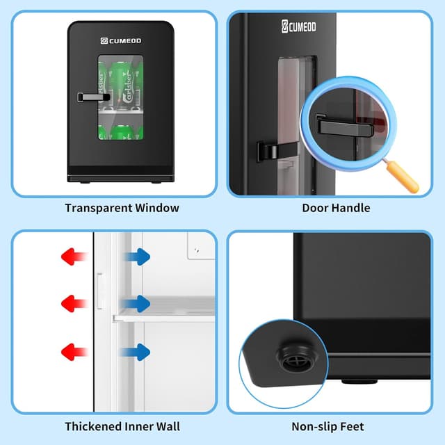 Thumbnail 6 de Cumeod Mini Kühlschrank 15 Liter, 21 Dosen