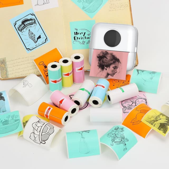 Detalle de Farnirvana 12 rotoli di carta termica 57 x 25 mm per mini stampanti e stampanti fotografiche istantanee