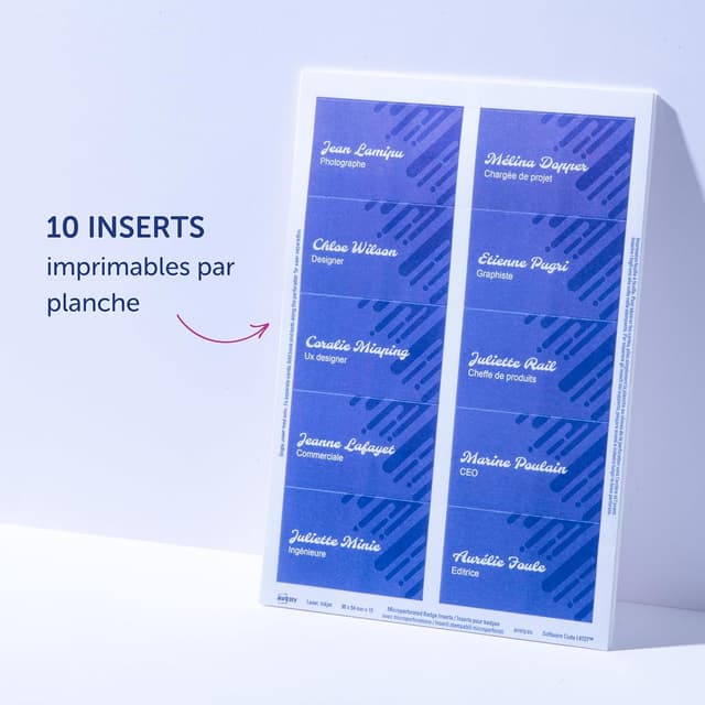 Thumbnail 4 de AVERY Pochette 200 inserts badges 90x54