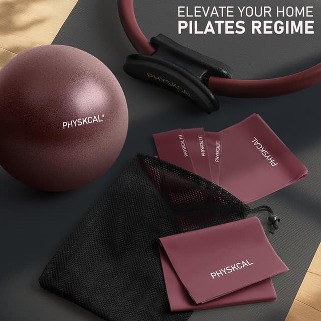 Thumbnail 6 de PhysKcal Pilates Set mit Pilates-Ring (15 in/38 cm), Mini-Ball, 5 Widerstandsbändern & Übungsanleitung