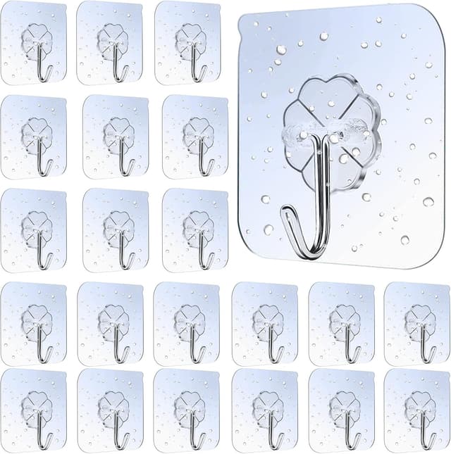 Imagen de Lamondre 30 Stück Klebehaken transparent 10 kg en OfertitasTOP