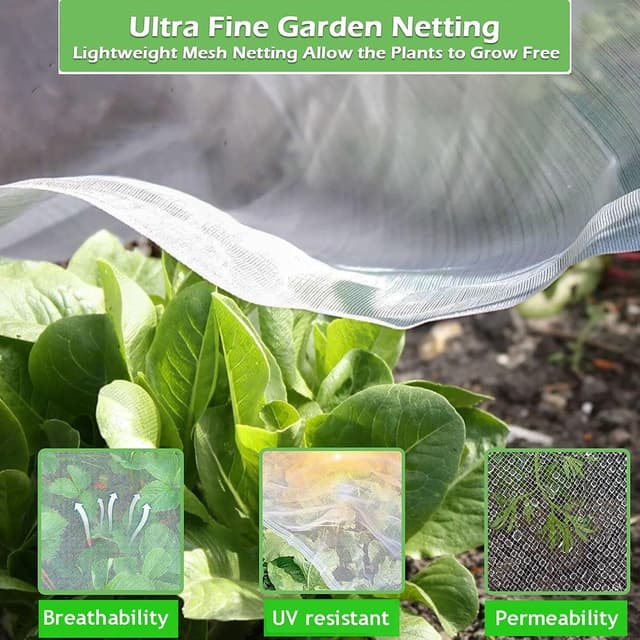 Detalle 2 de Ultra Fine HDPE Gardening Mesh Netting for Pest and Bird Protection (2x5m)