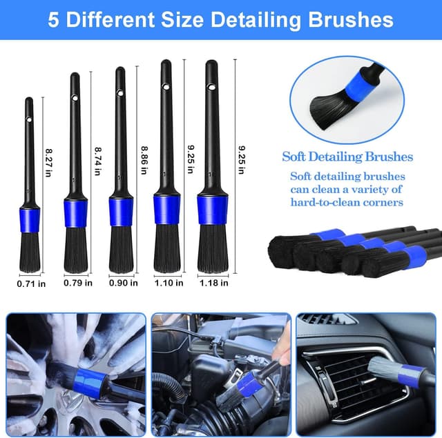 Thumbnail 3 de 26Pcs Car Detailing Brush Set 26pcs 🧽
