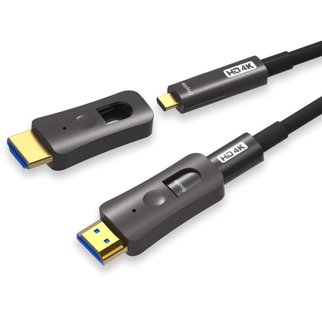 Detalle 2 de HDMI fibre cable 15M 4K 60Hz by YIWENTEC
