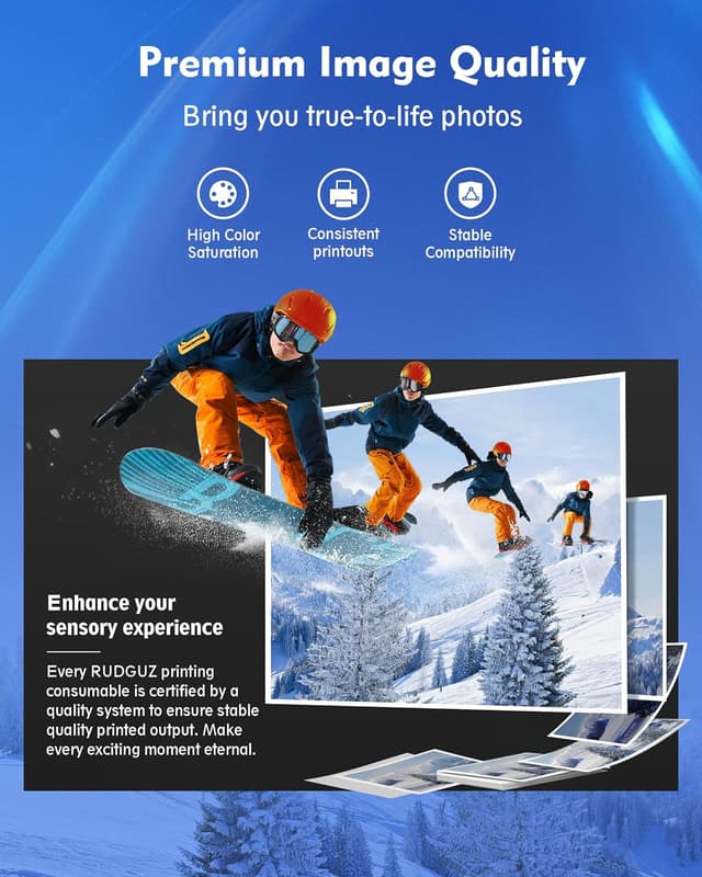 Thumbnail 6 de RUDGUZ Druckerpatronen 575 XL PG-575XL 575XL Black (kompatibel) – 2er-Pack für Canon Pixma