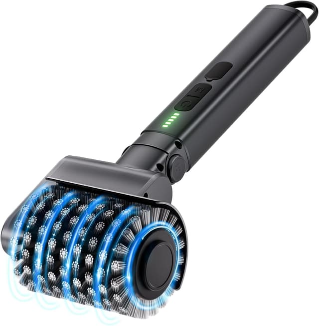 Detalle de Electric Grill Brush for Outdoor with 2 Heads, 3 Speeds & Adjustable Angle (Cordless BBQ Grill Cleaner)