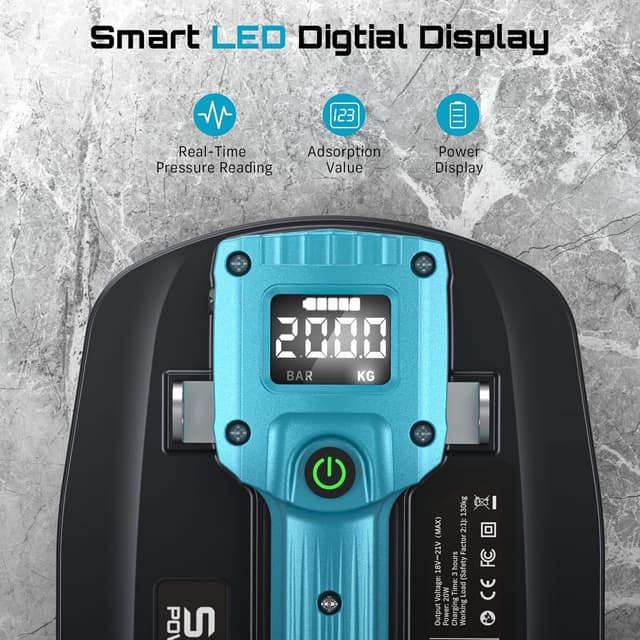 Thumbnail 5 de SEESII Saugheber Akku, 200 kg Tragfähigkeit