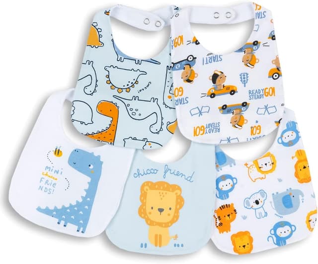 Detalle de Chicco lot de 5 bavoirs bébé en coton