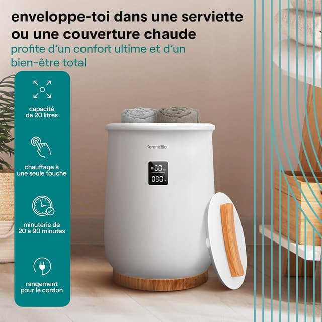 Thumbnail 5 de SereneLife Chauffe-Serviettes 20 L Grande Capacité