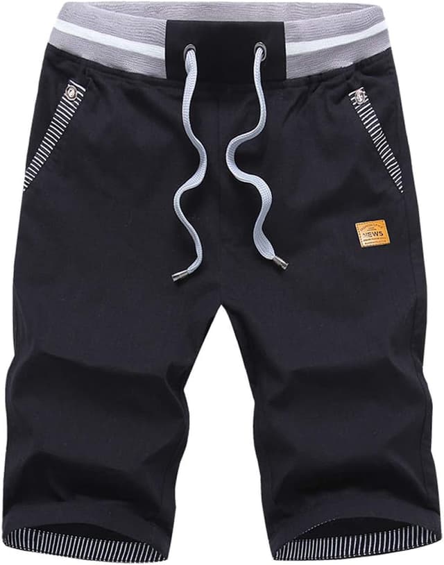 Thumbnail 6 de Tansozer Men’s Classic Fit Drawstring Summer Beach Shorts (Cotton/Linen Blend with Pockets)