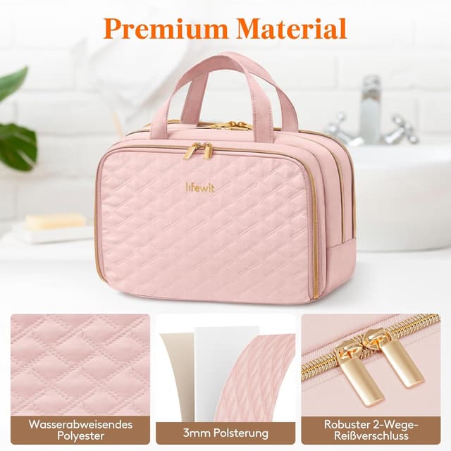 Thumbnail 5 de Lifewit Reise Kulturtasche Damen 10L Rosa